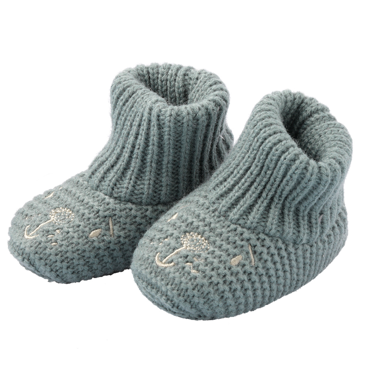 1 Paar Baby Hausschuhe mit Bär-Motiv
