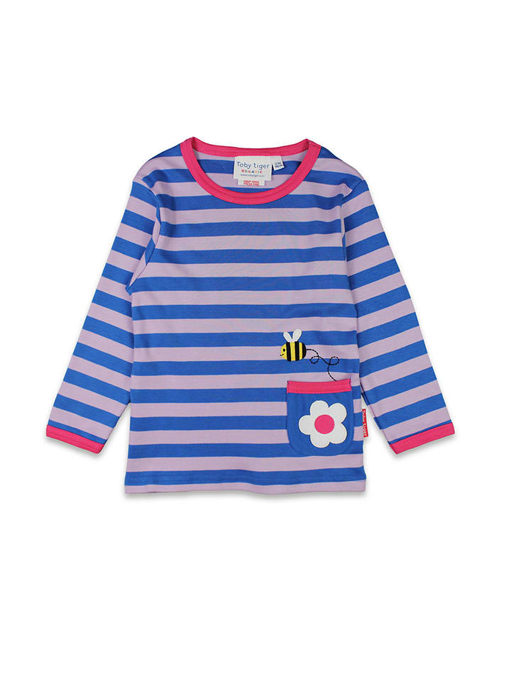 Toby Tiger Longsleeve in Blau/ Creme günstig kaufen