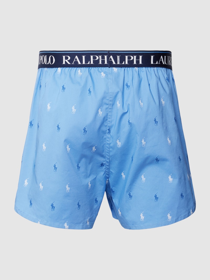 Boxershorts mit Logo-Muster im 3er-Pack in blau