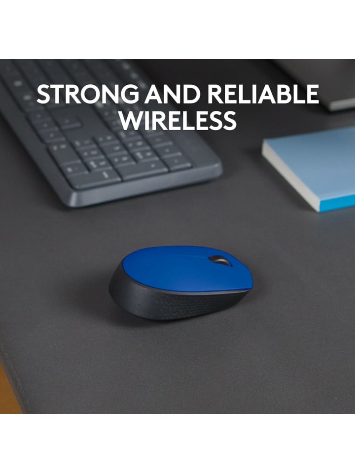 Logitech Wireless M171 Kabellose Maus in Blau - Ideal für Büro und in Blau günstig kaufen onesize