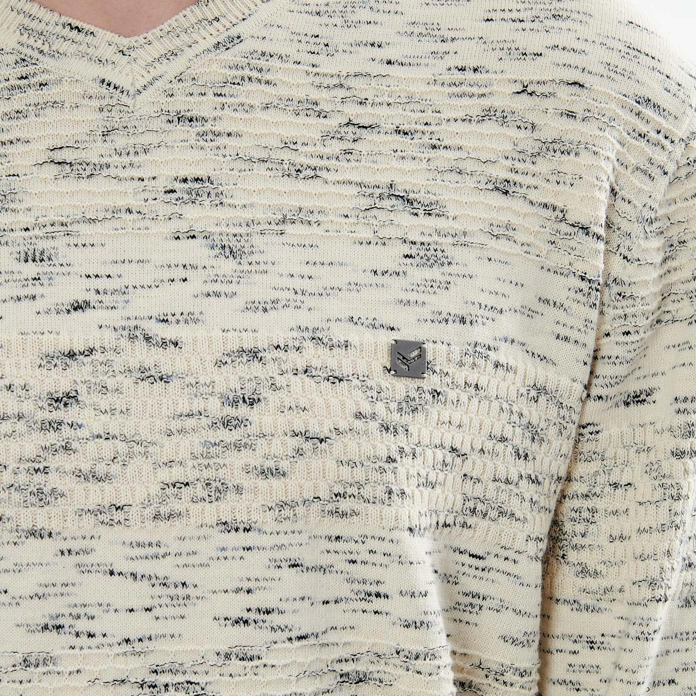 VIRGO  Pull écru homme