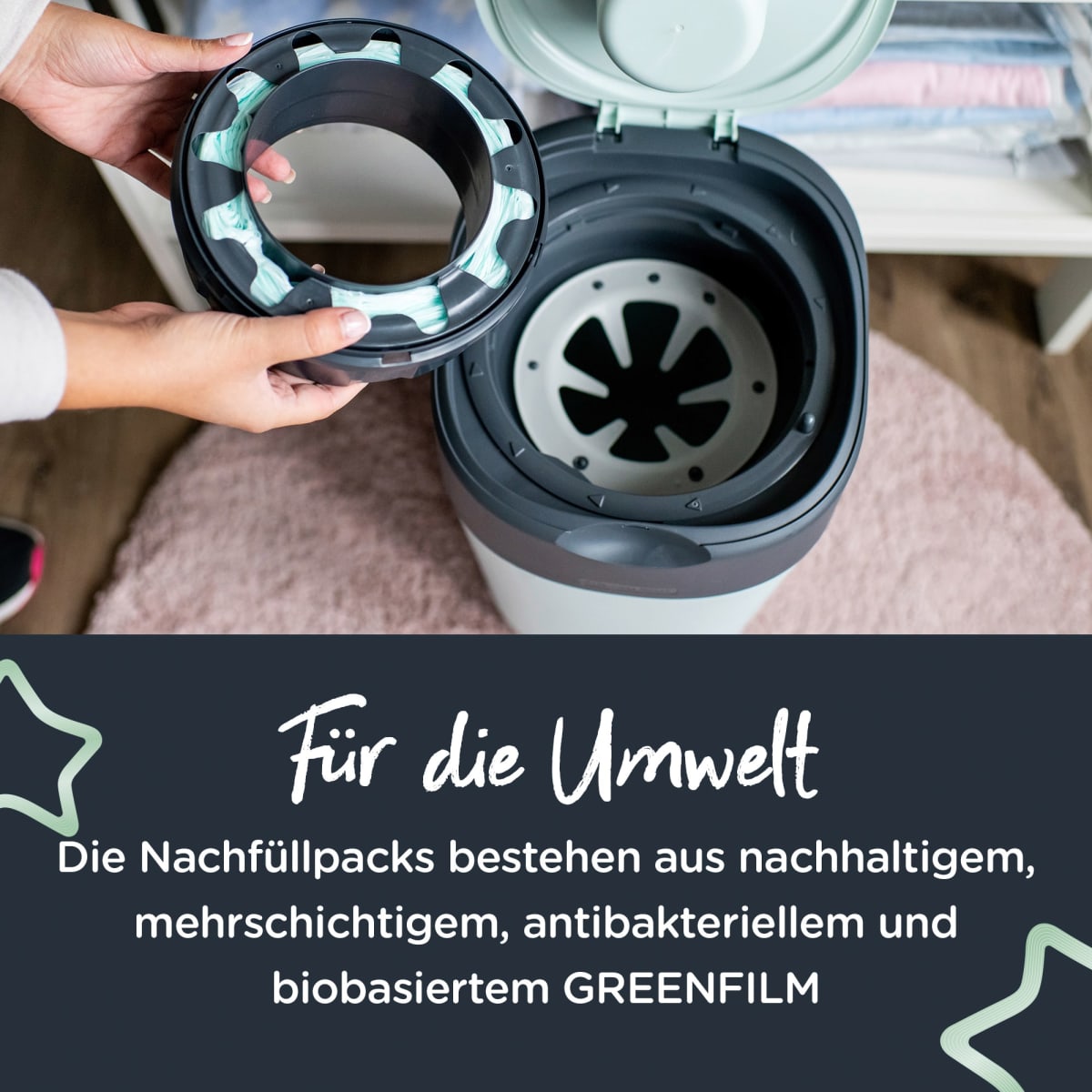 Nachfüllkassetten für Windeleimer Twist & Click und Sangenic Tec, 6 St
