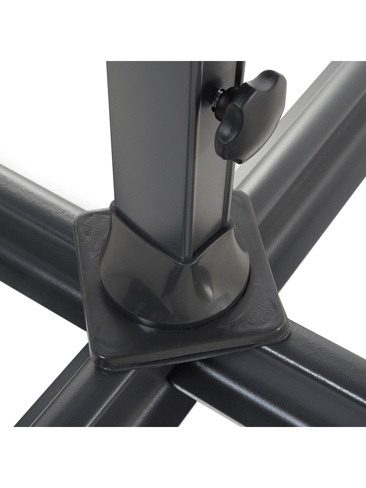Beliani Ampelschirm SAVONA in Grau/Schwarz - (W) 300 x (H) 241 x (L) 300 cm günstig kaufen onesize