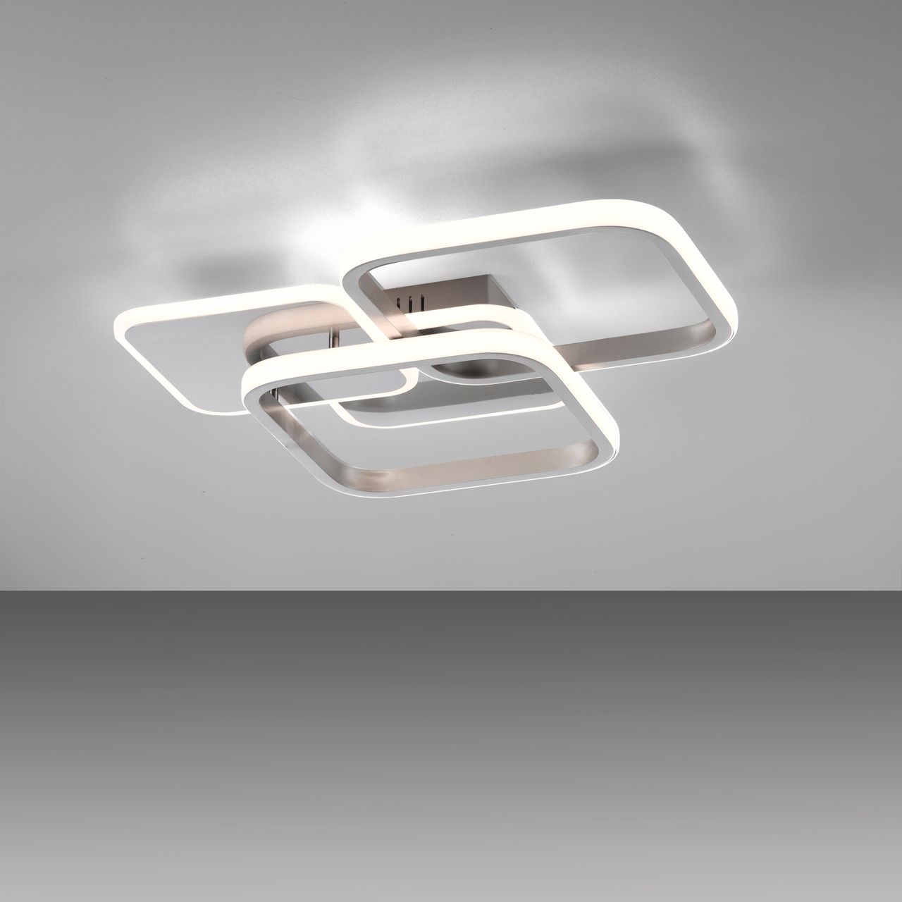 JUST LIGHT LED Deckenleuchte SEVENT, eckig, 1xLED-Board/36W, Stahl