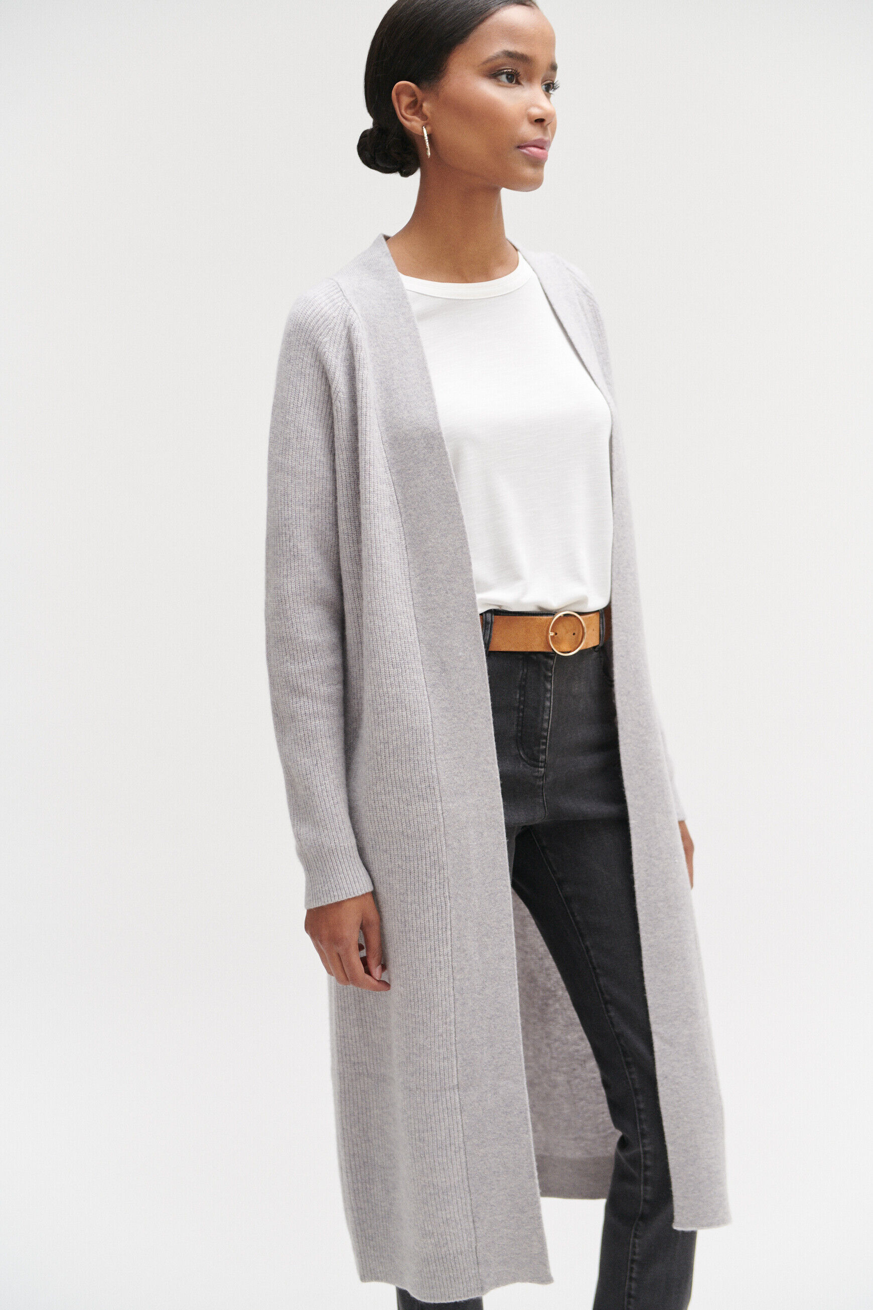 gilet garance gris clair femme