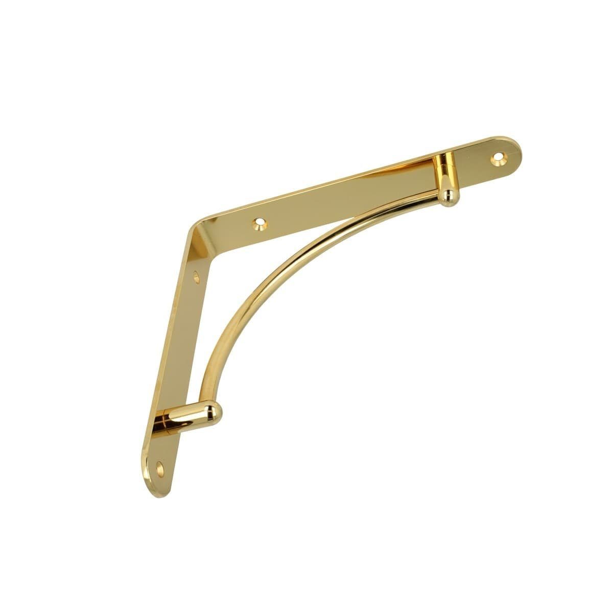 MS Beschläge Türbeschlag Klassische Regalkonsole gold glänzend Regalträger