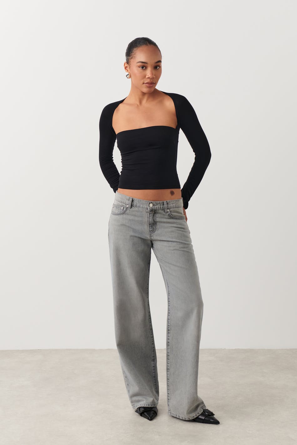 Soft touch square neck top