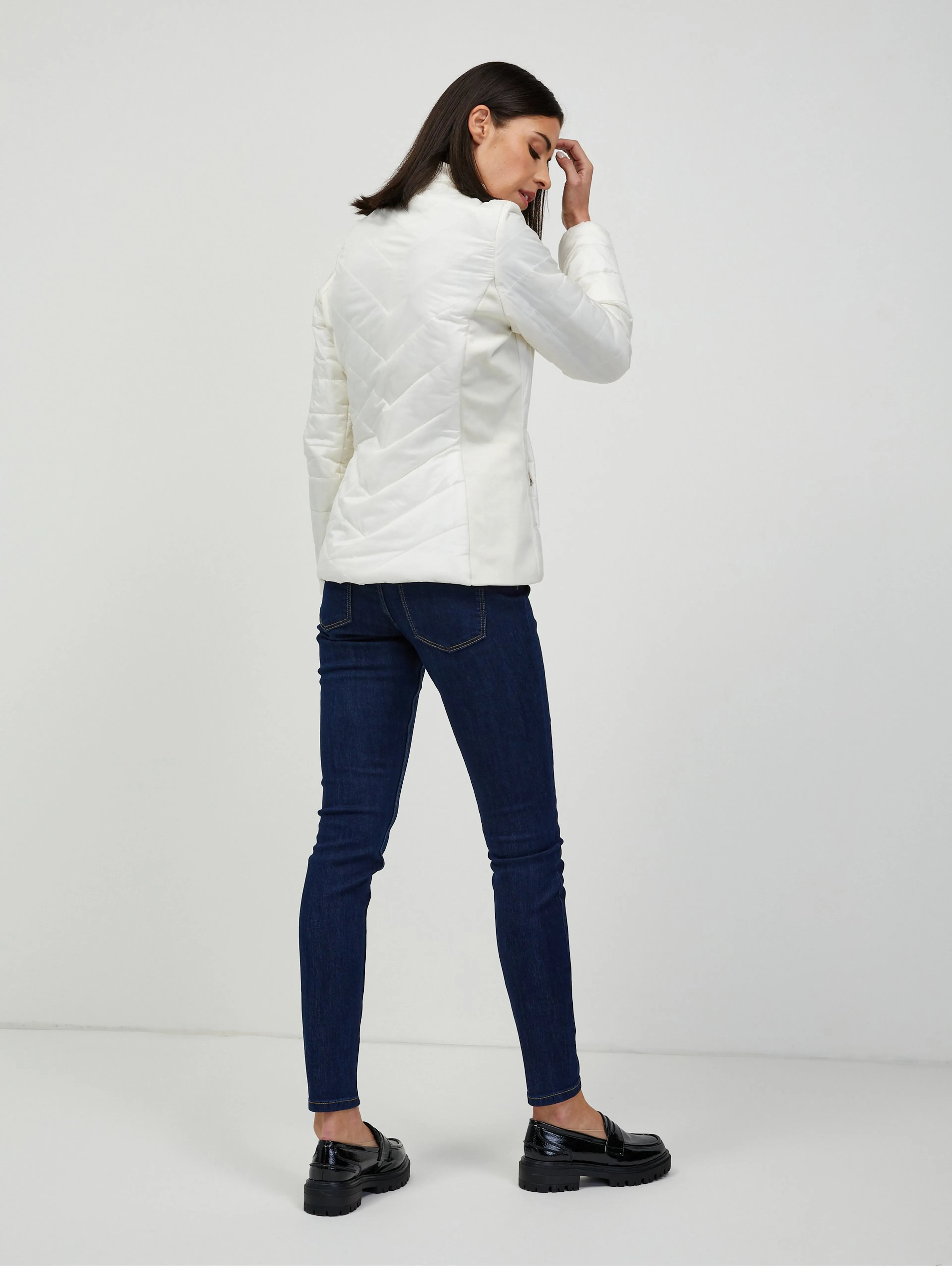 Cremefarbene Steppjacke ORSAY