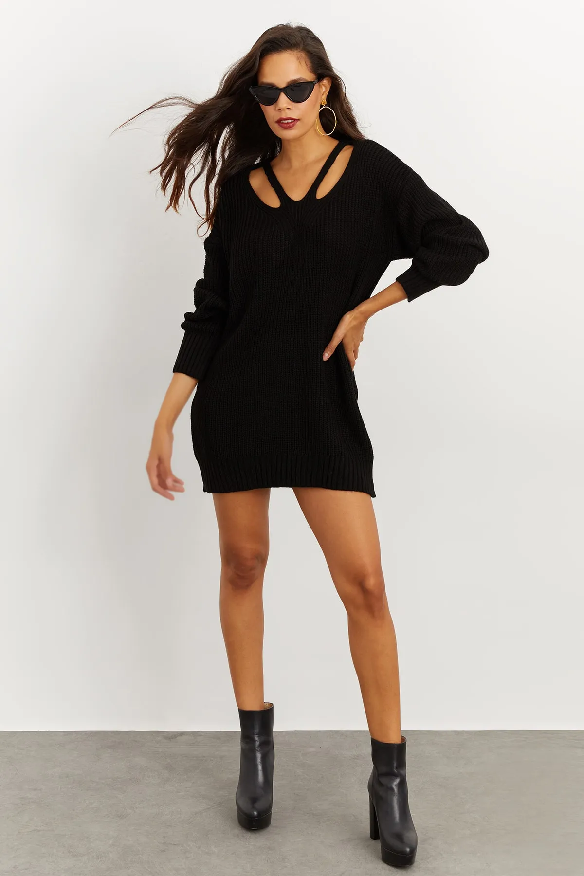 Cool & Sexy  Tunika - Schwarz - Regular Fit