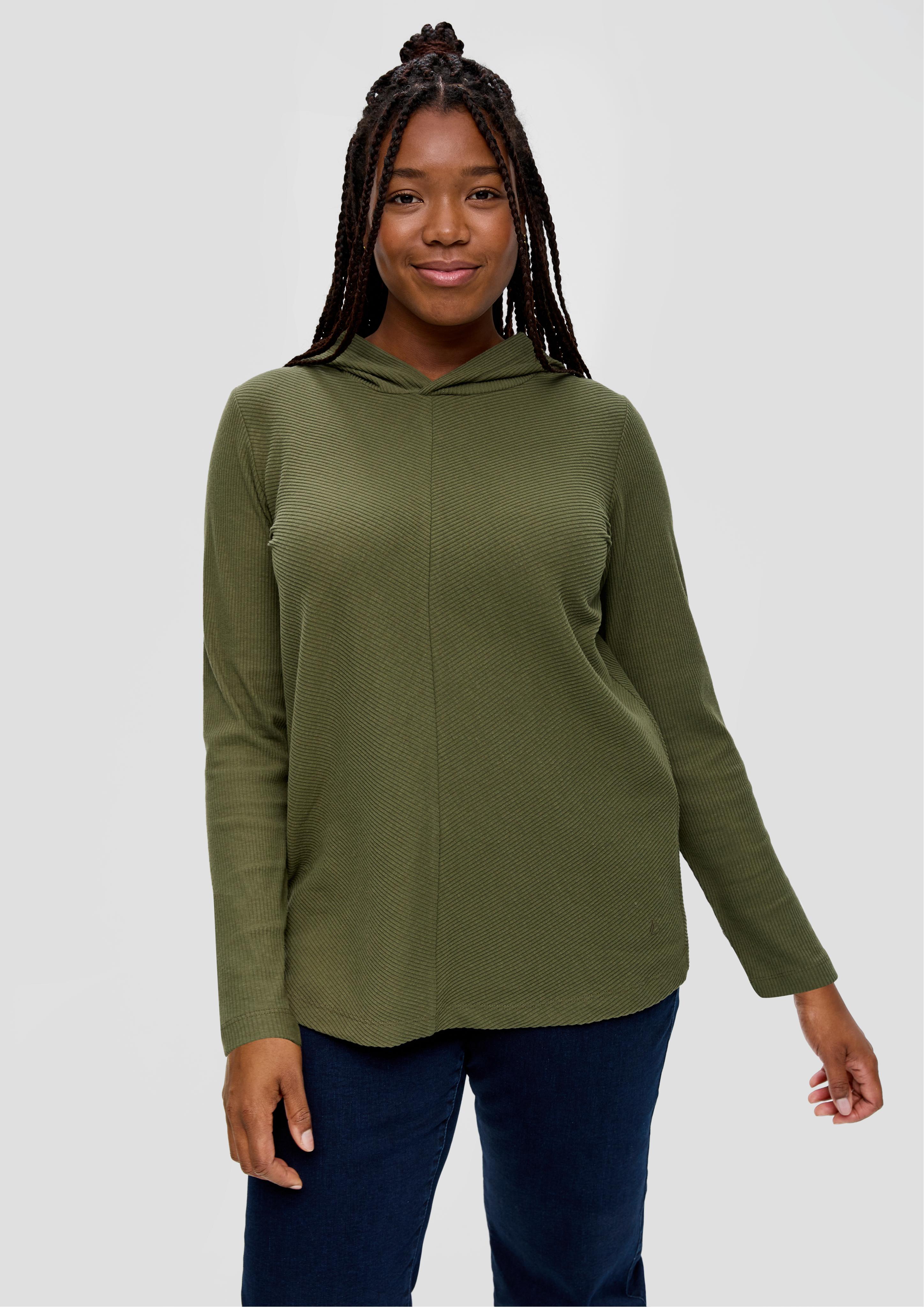 Weiches Kapuzenshirt in Rippstruktur  2135937-7810