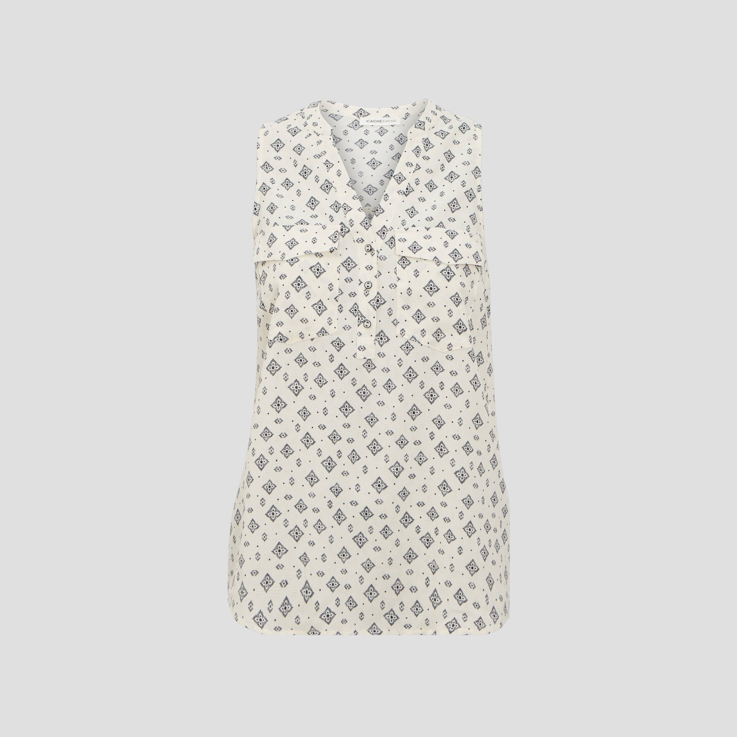 Blouse sans manches blanc femme | Cache Cache