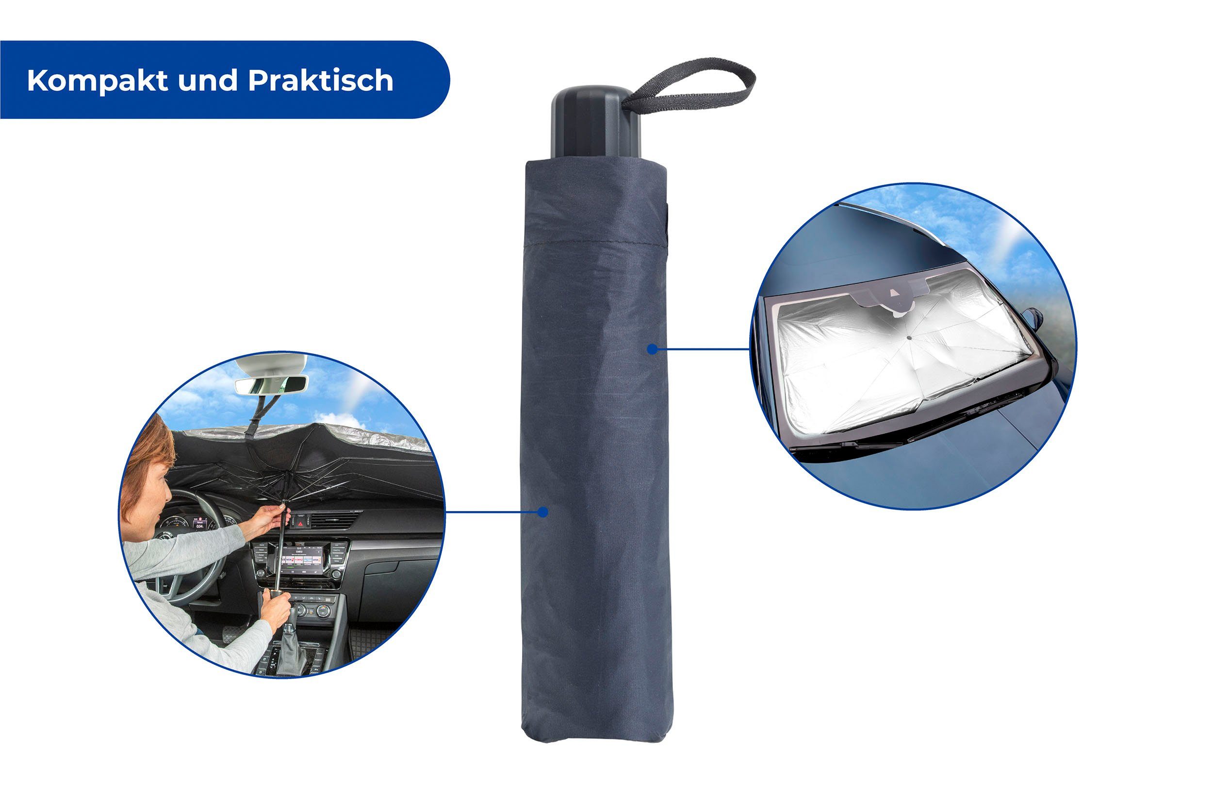 Maximex Frontscheibenabdeckung, 120 x 60 cm, Auto-Sonnen- und Hitzeschutz, Gr. L