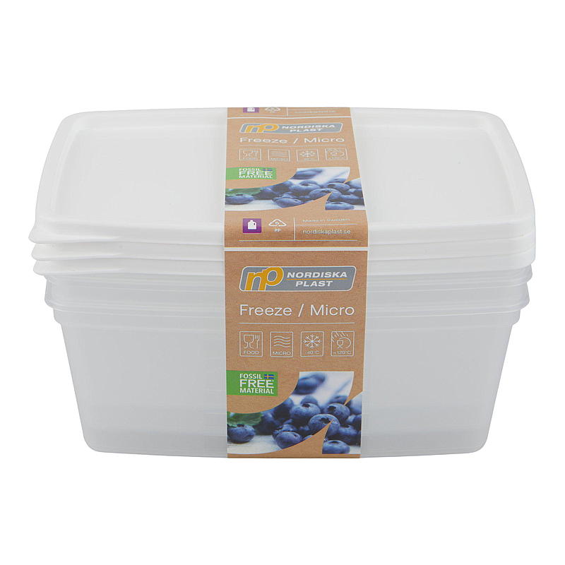 Cuisine Frys/kjøl-boks 3x0,8 l fossilfri hvit