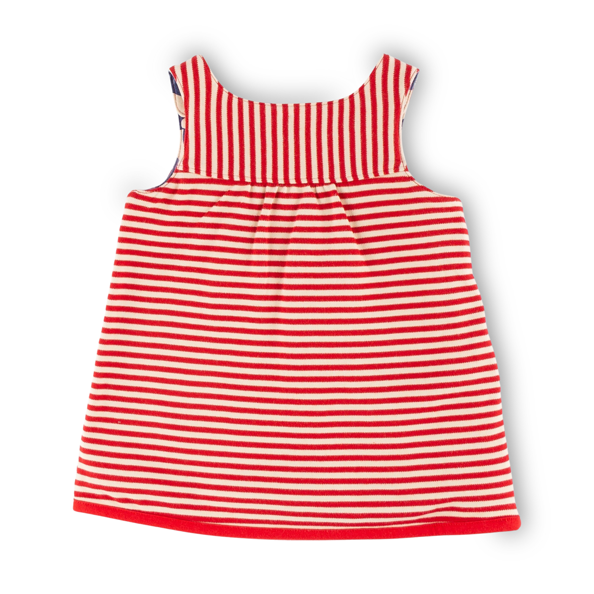 Baby Wende Trägerkleid, Katzen-Print oder rot-weiß gerin