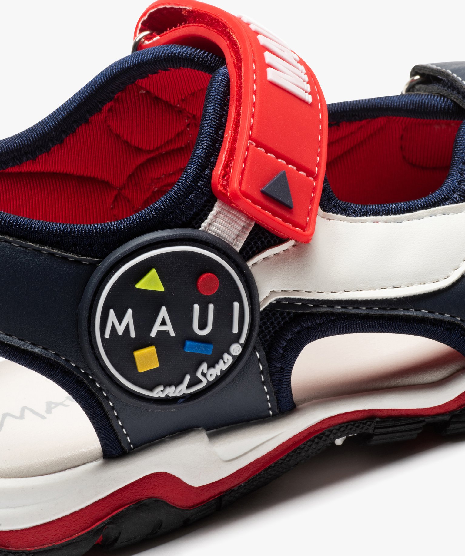 Sandales Garçon tricolores à double scratch - Maui & Sons marine | GEMO