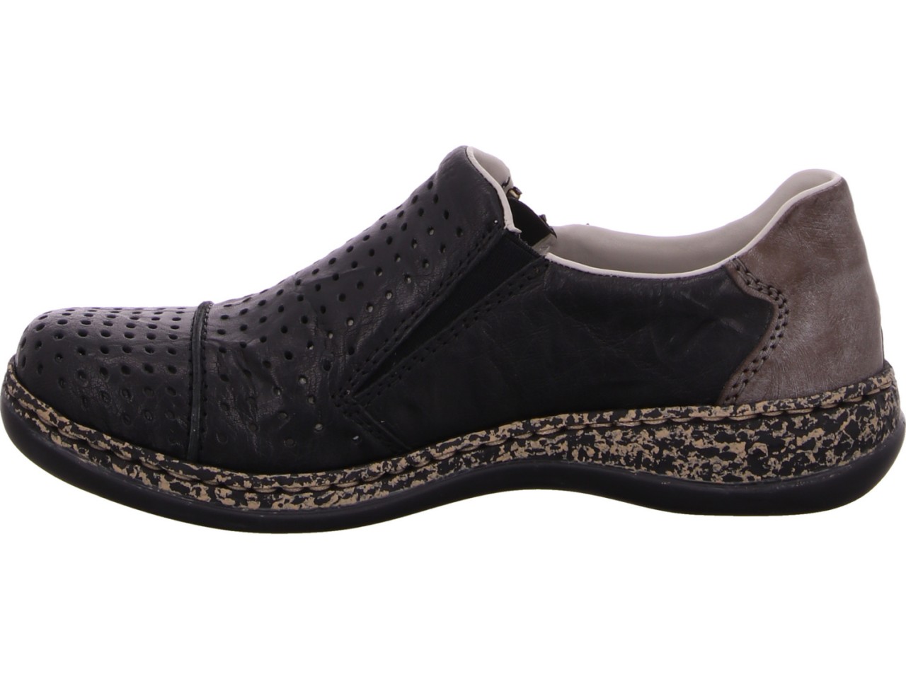 RIEKER Sportliche Slipper schwarz