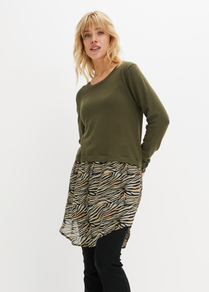 Pullover mit Rockansatz