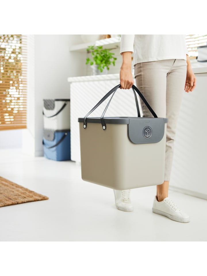 Rotho Albula Mülltrennungssystem 40 l für die Küche in Cappuccino günstig kaufen onesize