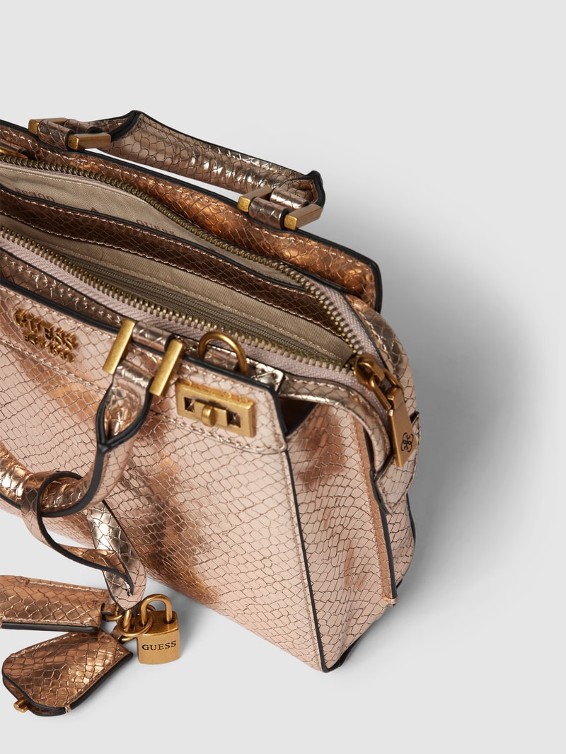 Handtasche im Metallic-Look Modell 'KATEY MINI SATCHEL' in rose gold