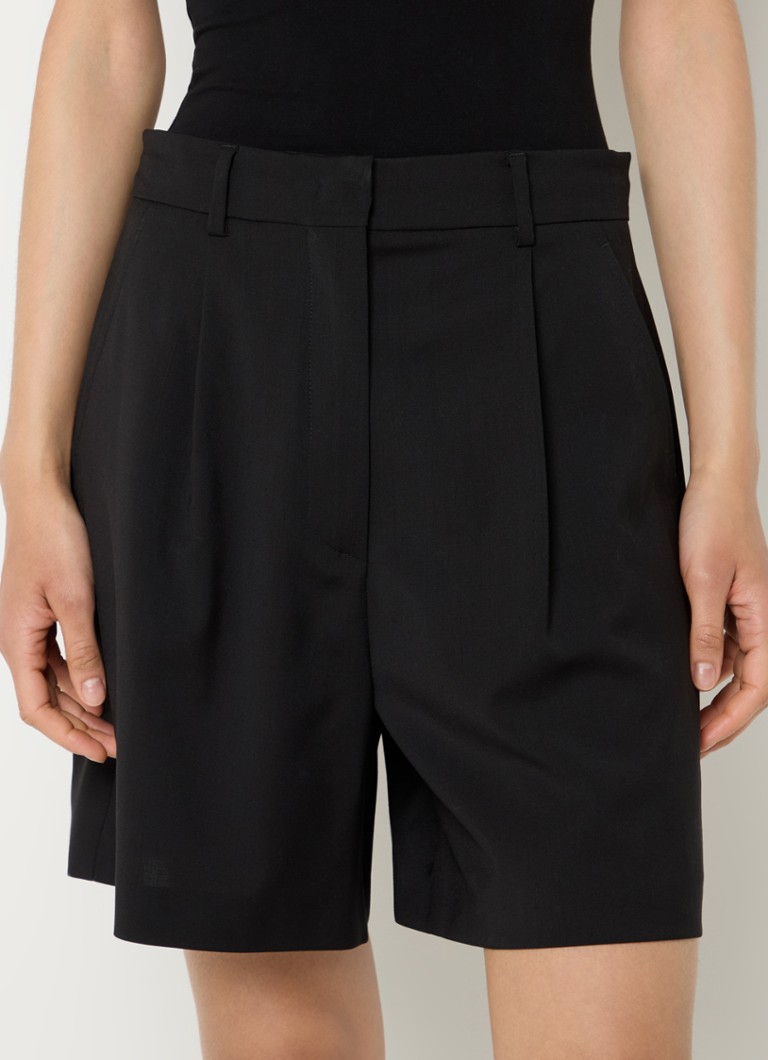 MaxMara Nabulus high waist loose fit virgin wool shorts