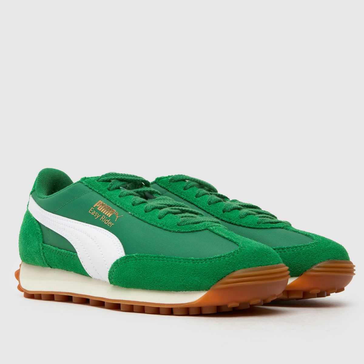 PUMA gröna easy rider vintage pojkar ungdomsskor