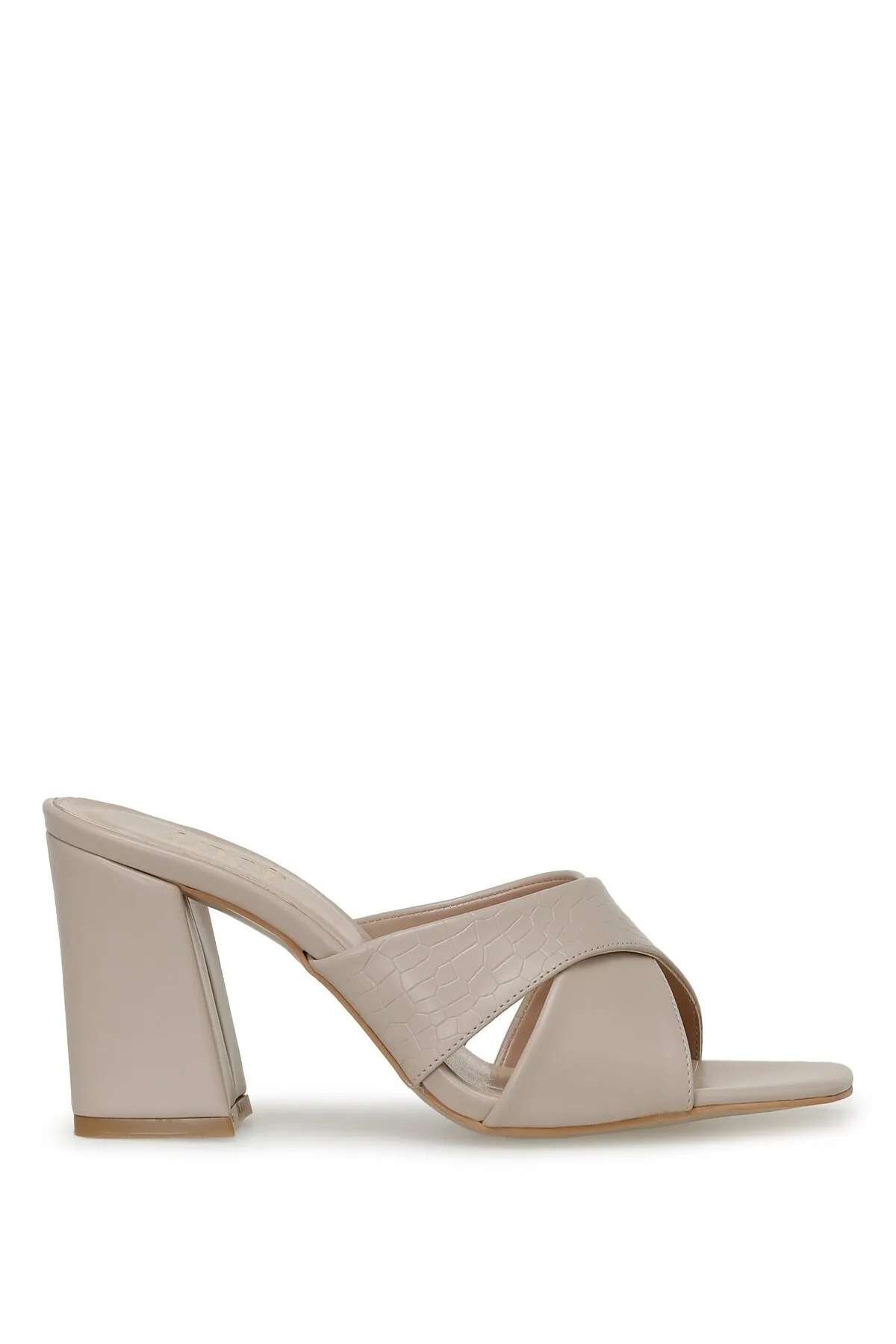 İnci  Pantolette - Beige - Blockabsatz
