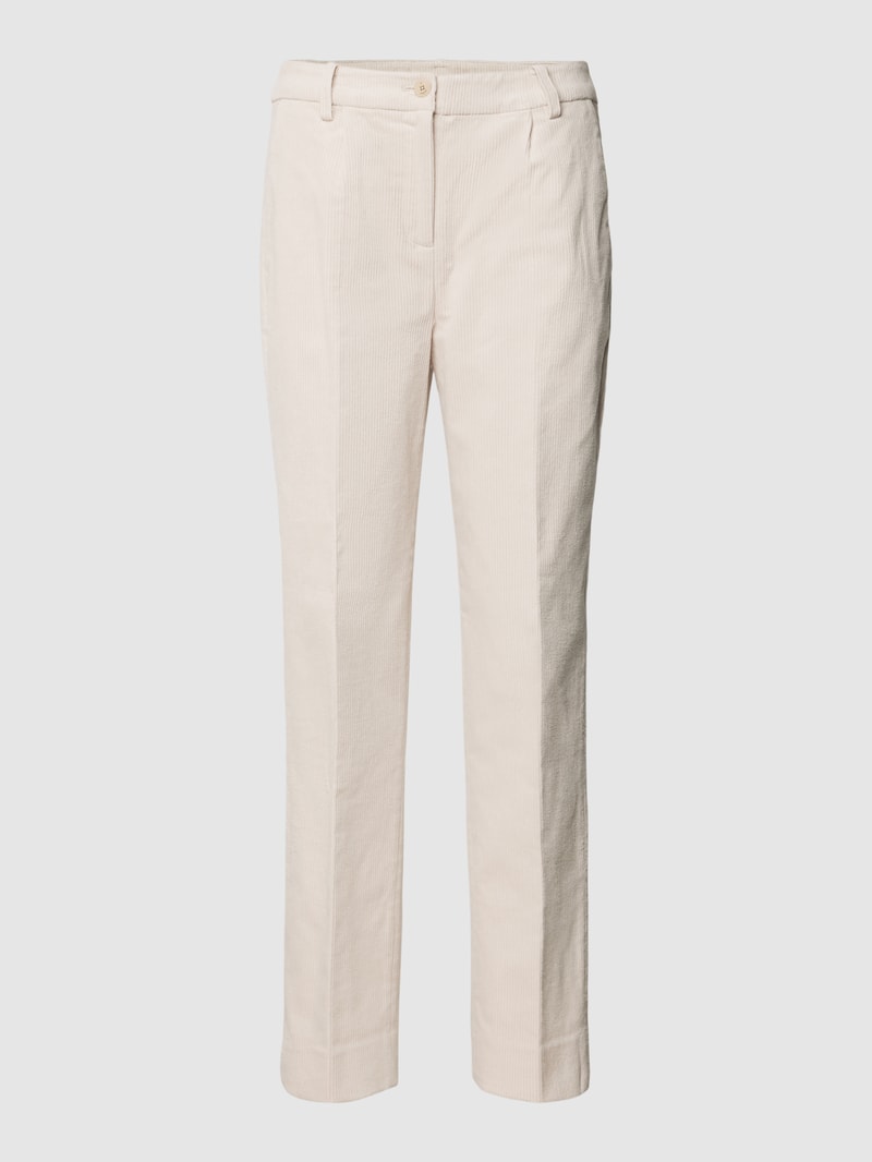 Cordhose mit Bügelfalten in ecru