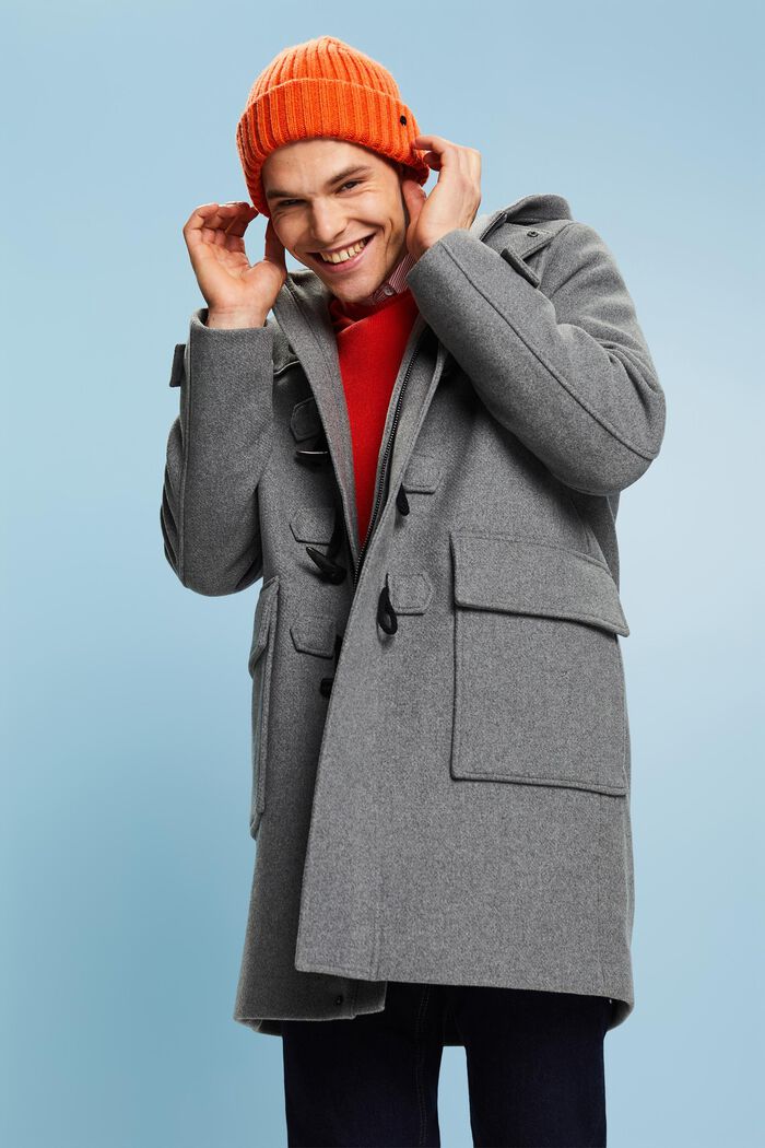 Dufflecoat aus Wollmix