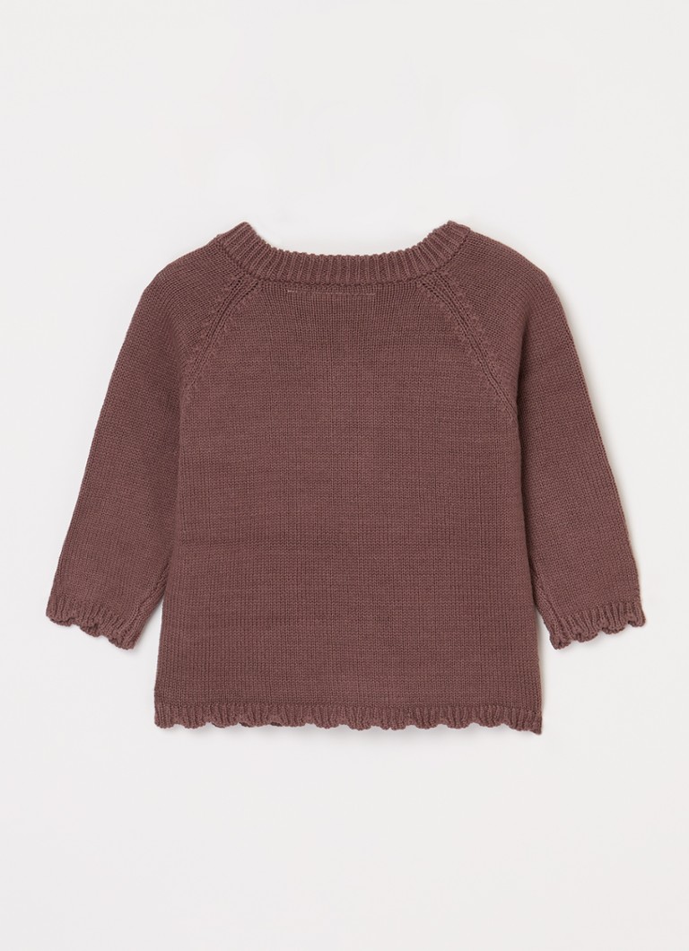 Cardigan înfășurat Lil' Atelier NBFLaguna din bumbac organic