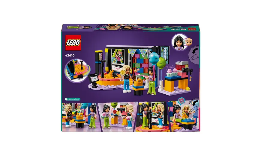 LEGO Friends 42610 Karaoke-Party, Musik-Spielzeug für Mädchen und Jungen