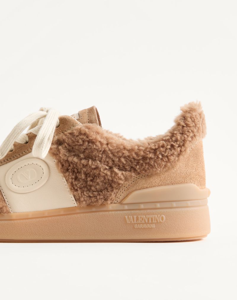 Baskets Upvillage en laine et cuir fendu