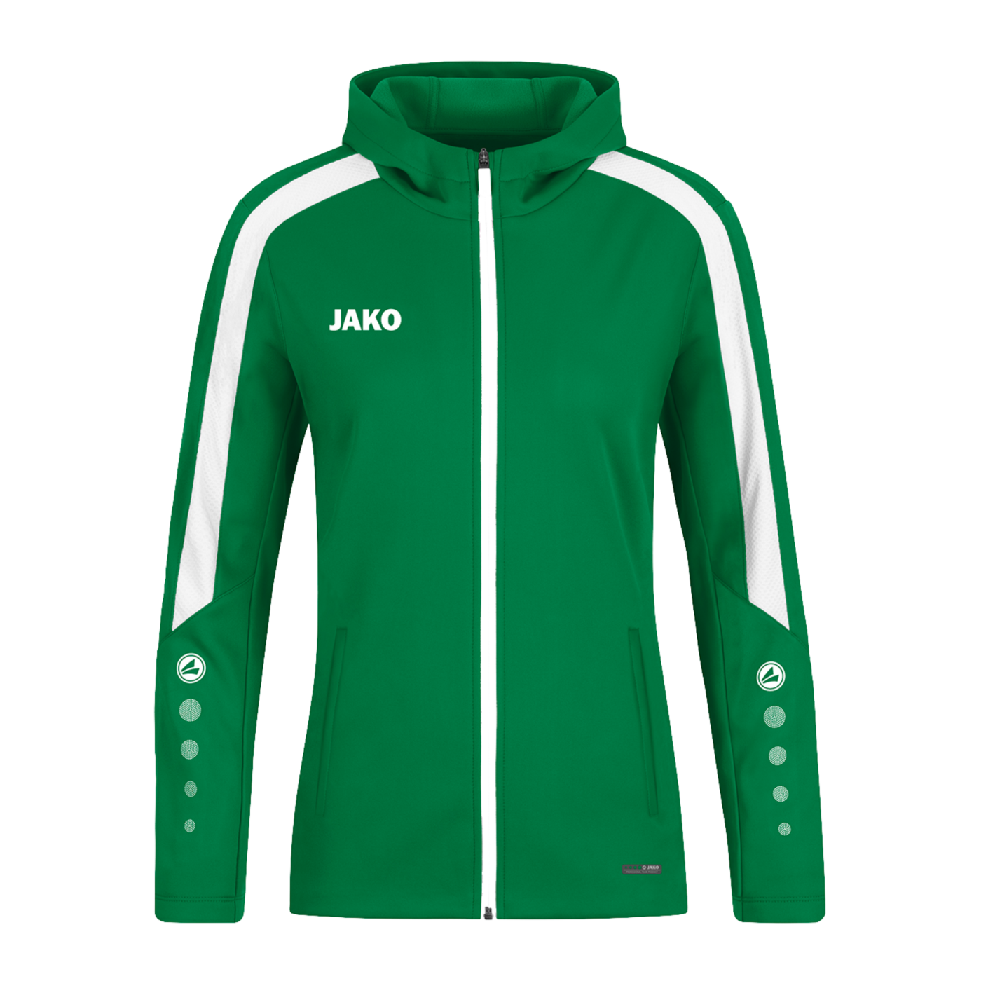 JAKO Power Kapuzenjacke Damen Grün Weiss F200