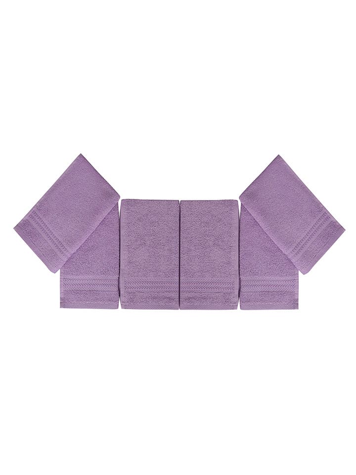 Elizabed 6er-Set: Waschlappen ''Rainbow'' in Lila günstig kaufen 30x50 cm