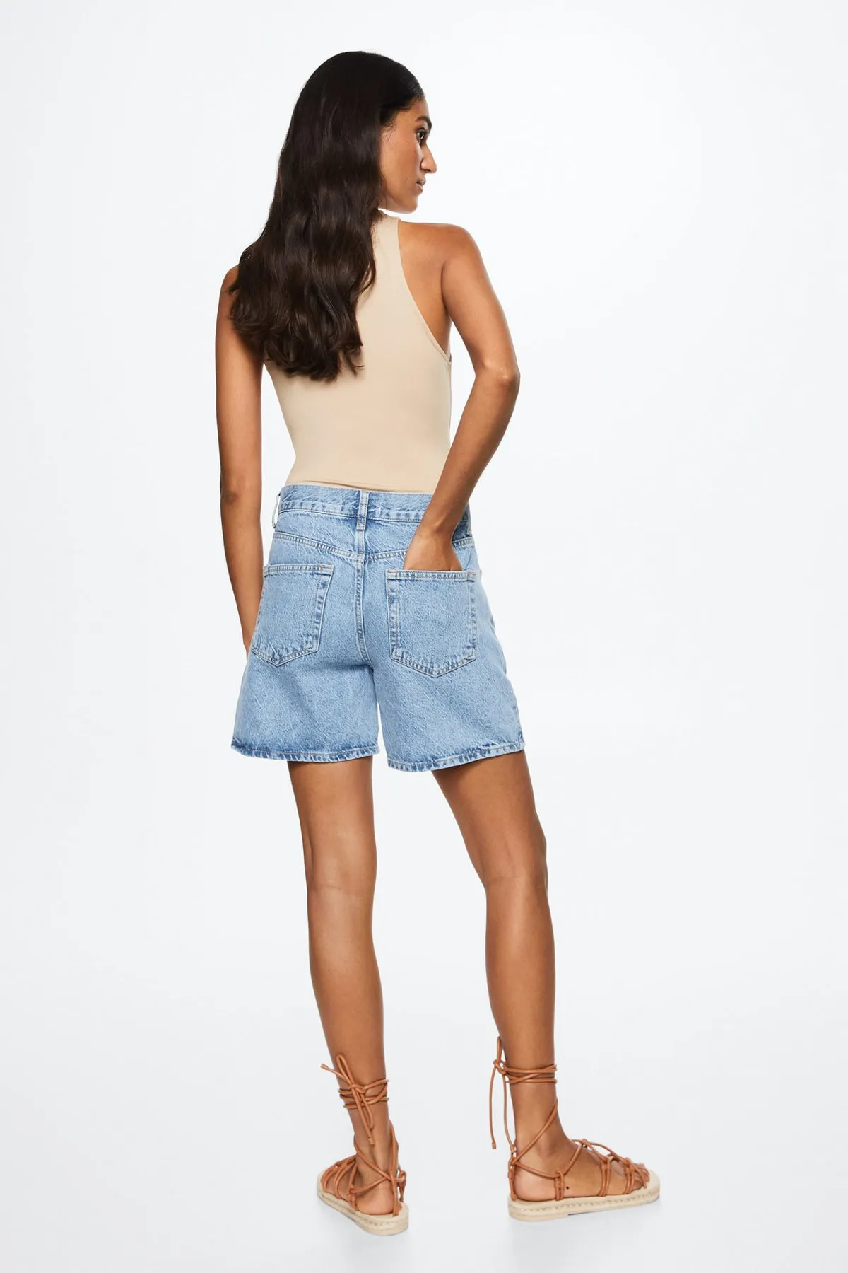 MANGO  Shorts - Blau - Mittlerer Bund