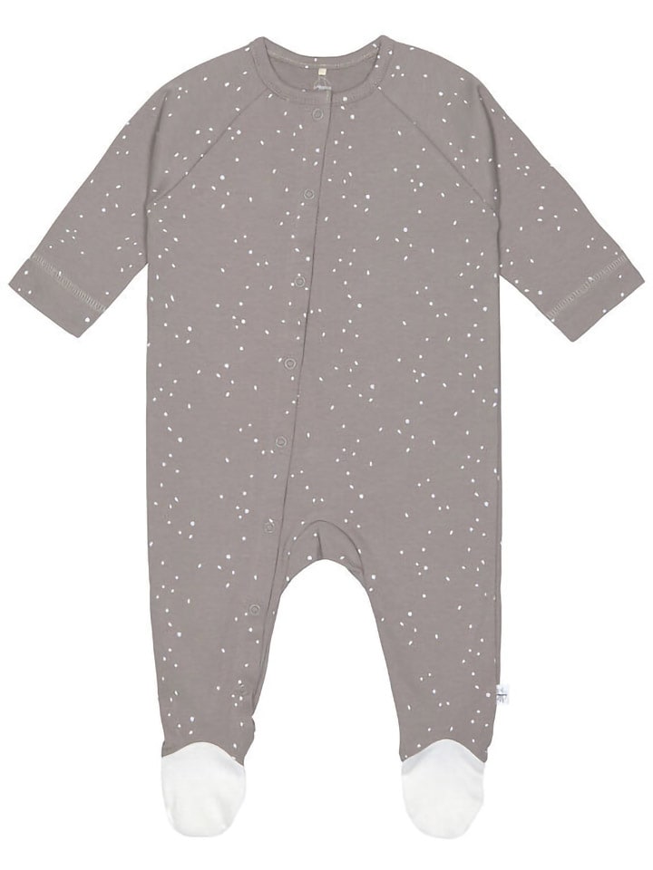 Lässig Schlafanzug mit Füßchen in Taupe günstig kaufen