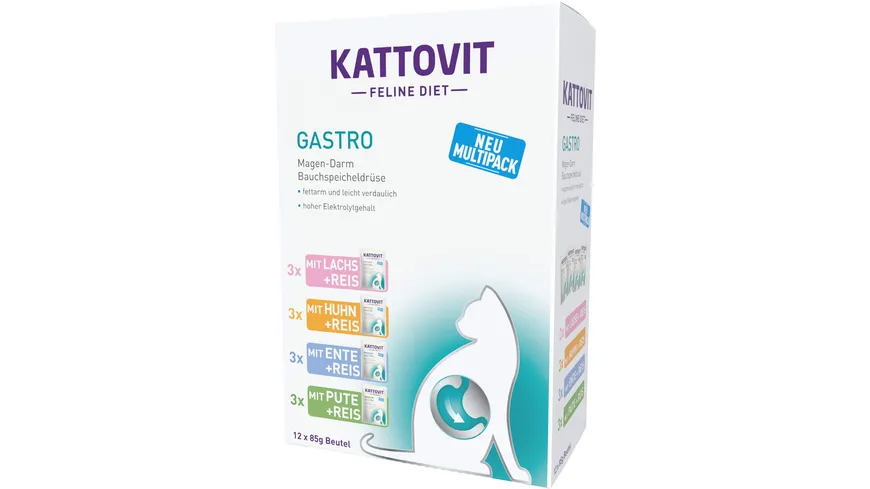 Kattovit Katzennassfutter Gastro Multipack 85 g