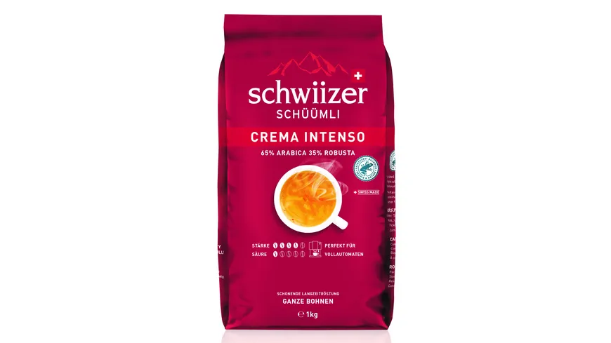 Schwiizer Schüümli Kaffeebohnen Crema Intenso 1 kg