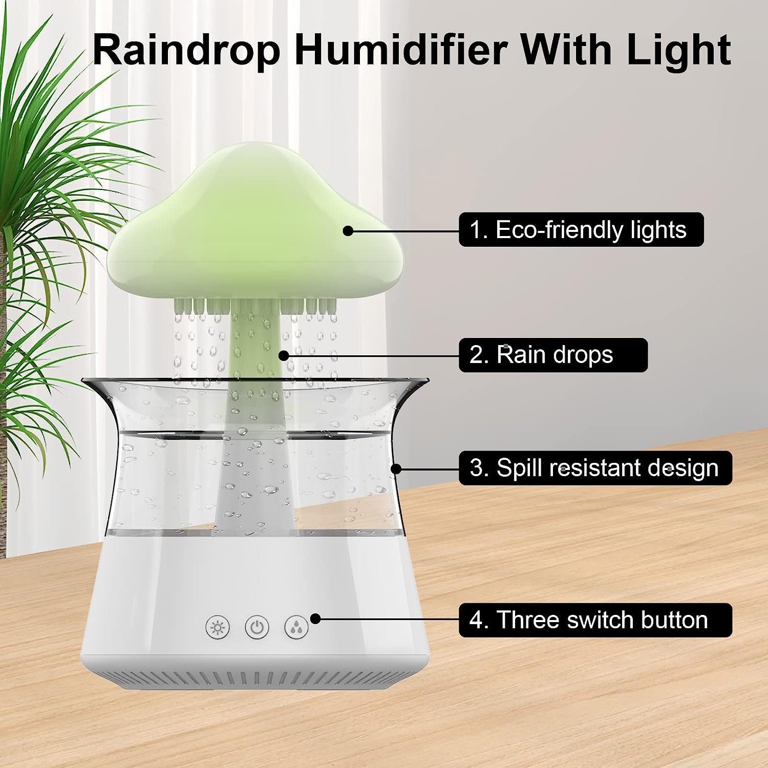 autolock Luftbefeuchter Diffusor für ätherisches Öl mit 7 Farben LED-Lichtern