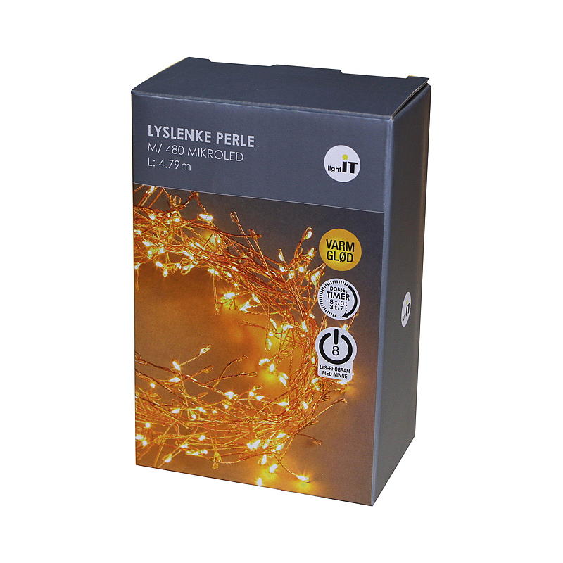 Home Lyslenke 480 LED Varmglød, Perle