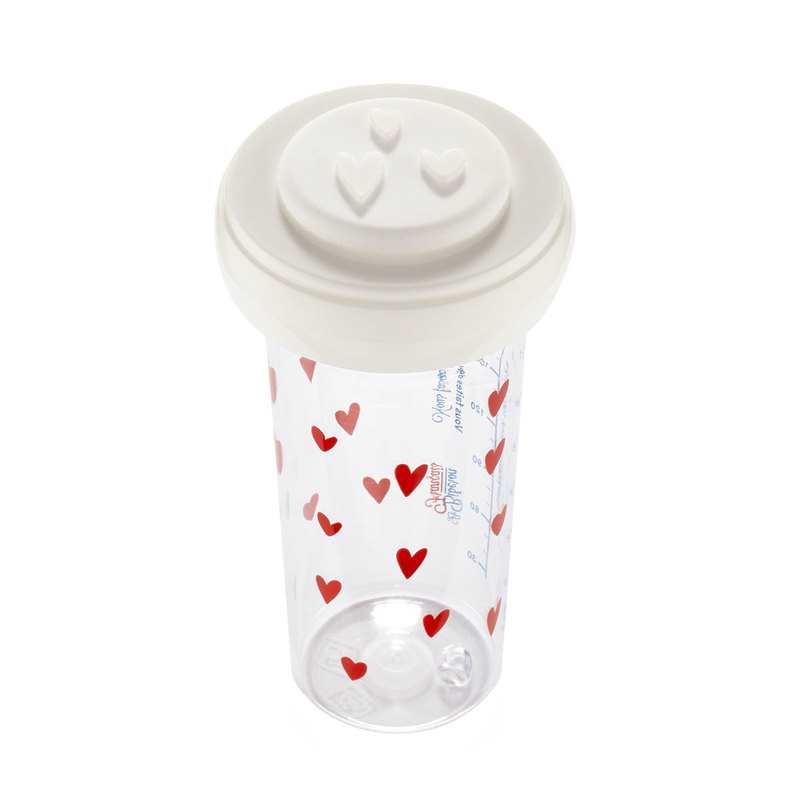 Lot de 2 Opercules silicones Cœurs/Mylove Le biberon français