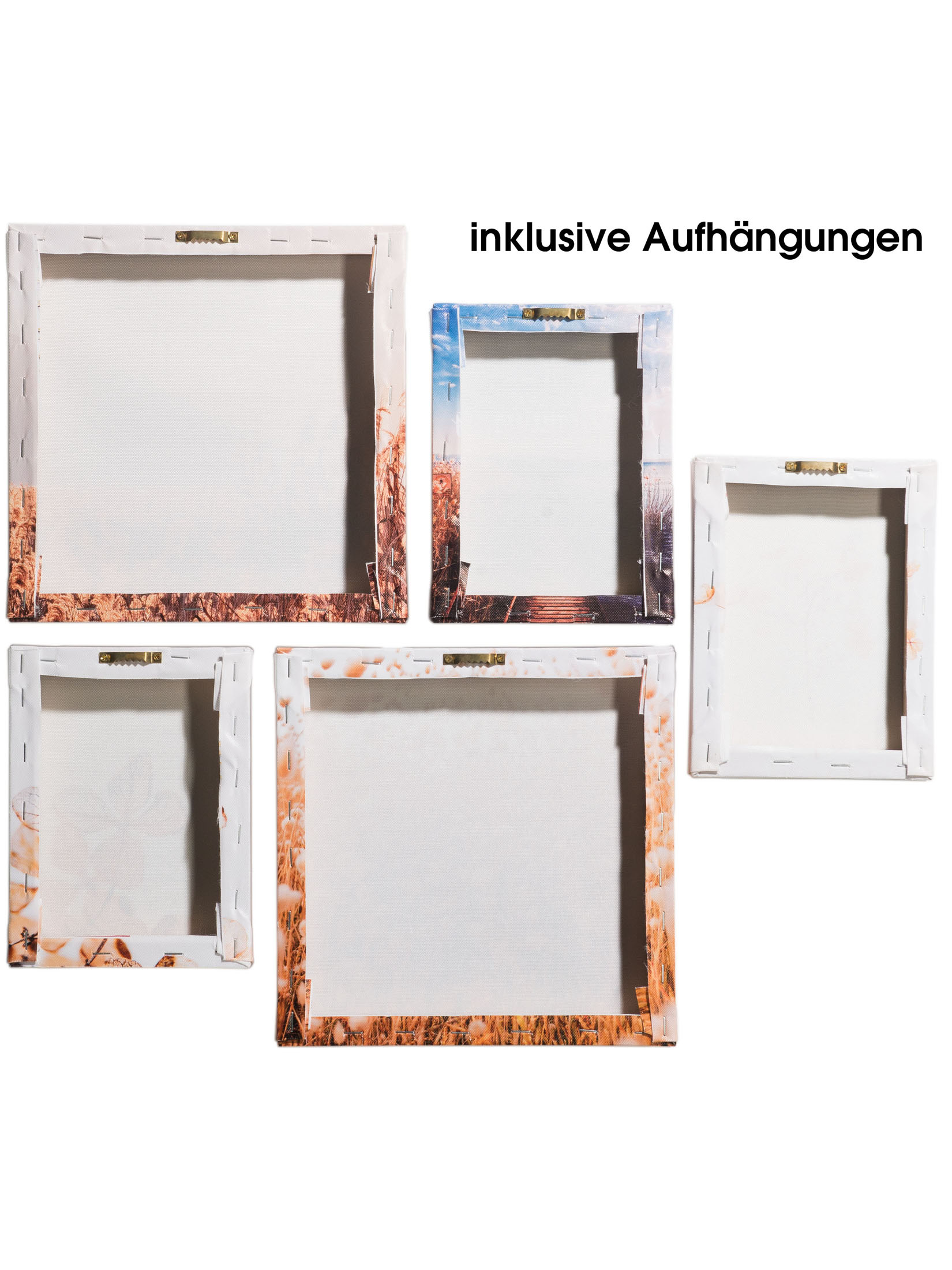 Strandplätze Leinwand Druck, Multicolor