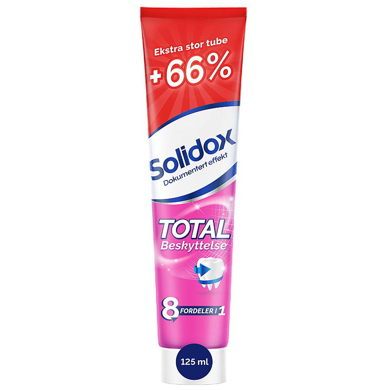 Solidox Tannkrem 125 ml Total beskyttelse Solidox