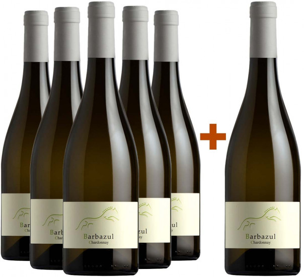 Barbazul Blanco Chardonnay 5+1 Aktionspaket - Huerta de Albalá