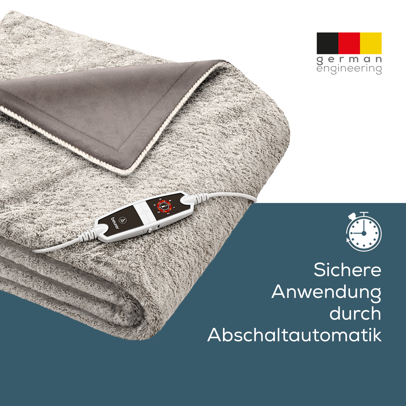 Beurer XXL Wärmezudecke HD 150 Nordic Taupe-Einkuscheln und genießen