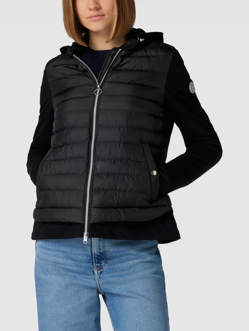 Hybridjacke mit Label-Details in schwarz