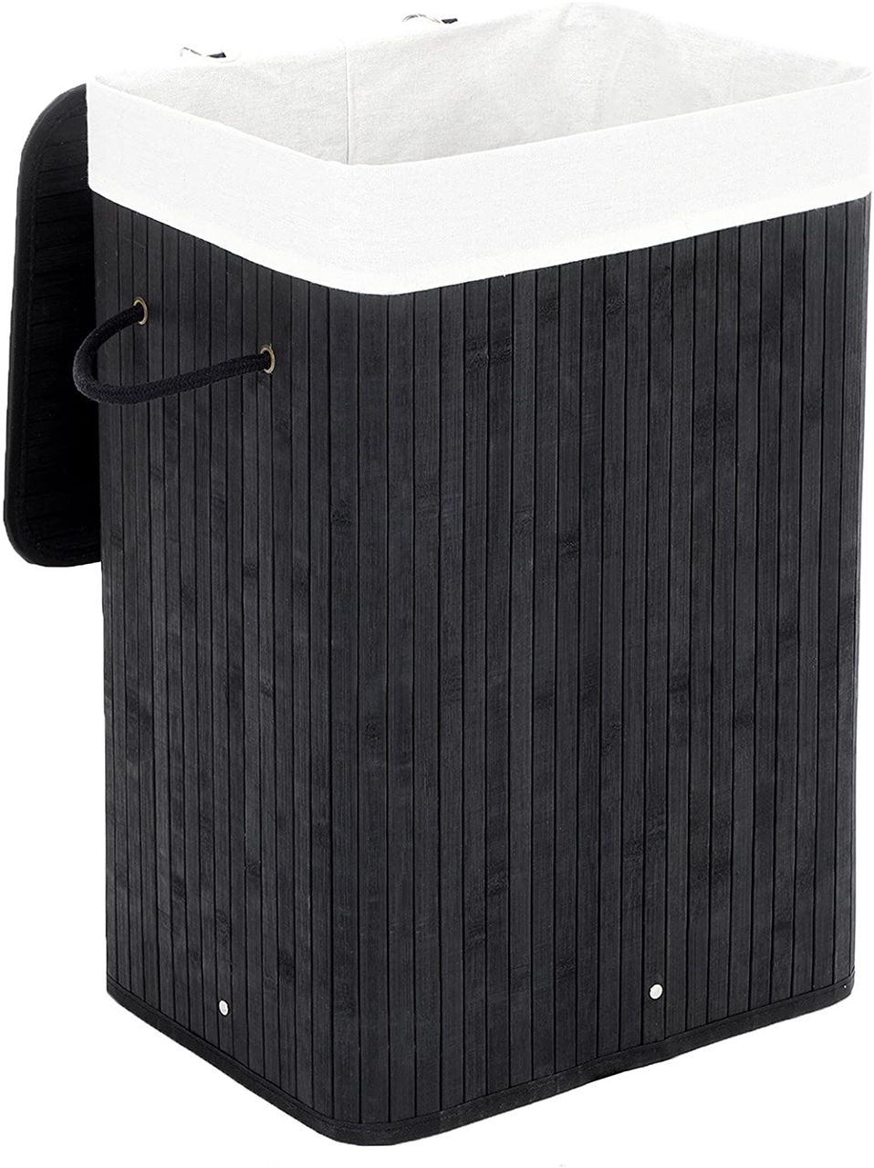 Songmics Wäschekorb aus Bambus, 72 L Wäschebox