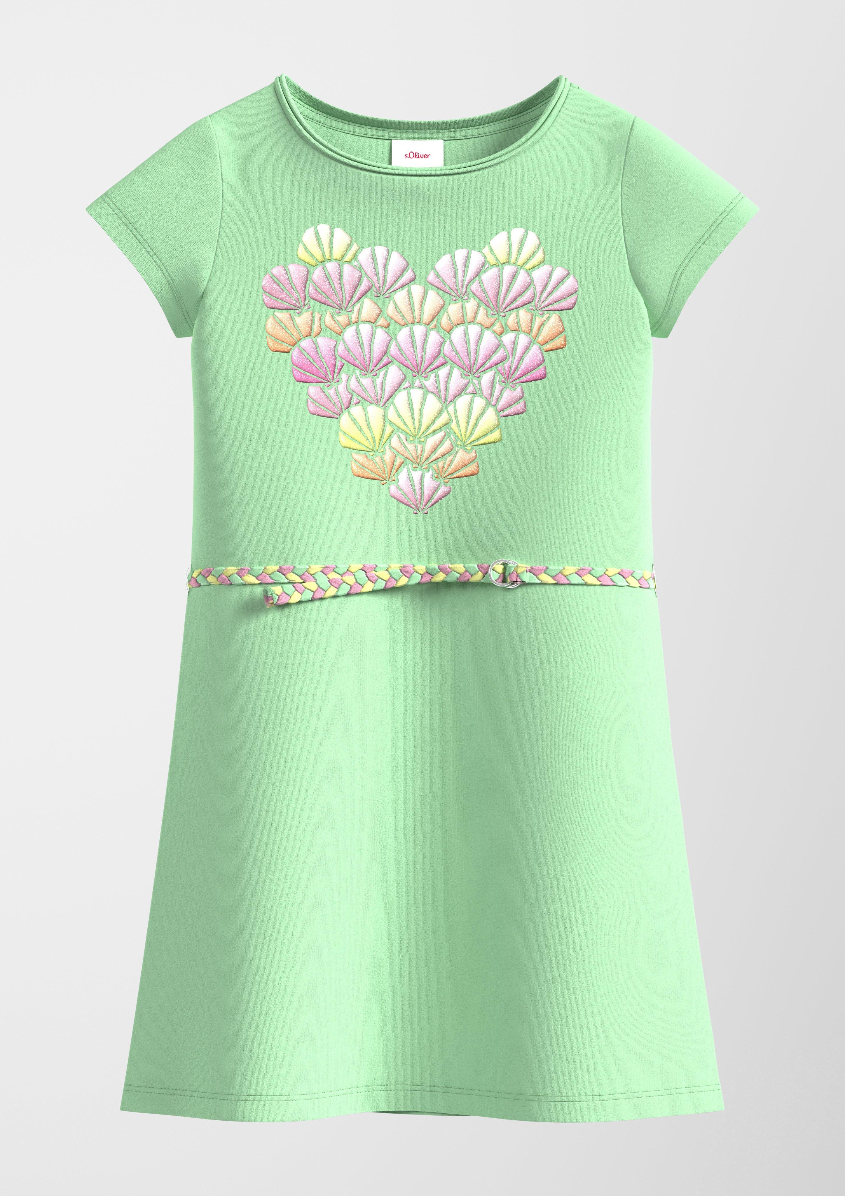Kurzes Kleid mit Glitzer-Artwork  2131435-7300