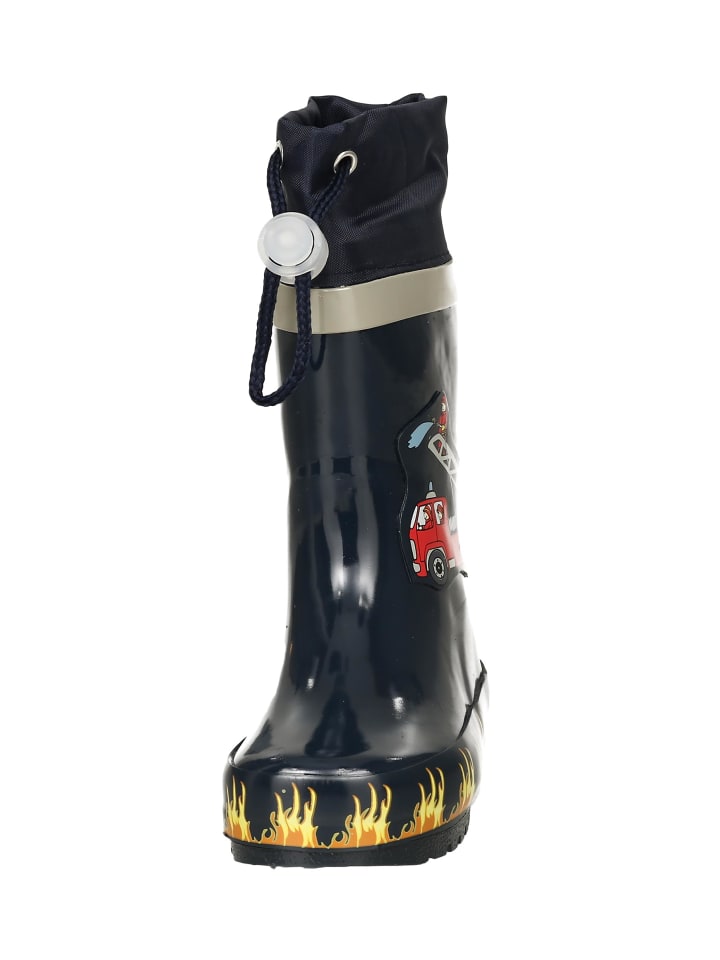 Playshoes Gummistiefel Feuerwehr in Marine günstig kaufen