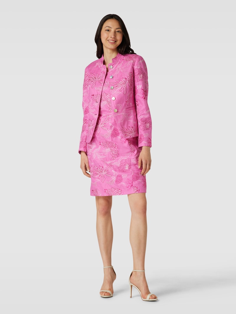 Blazer mit Allover-Muster in pink