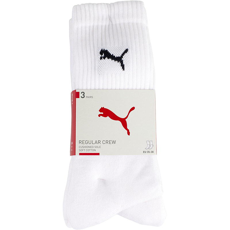 Puma Sportsokk 3-pk str 35/38-43/46 Puma Crew